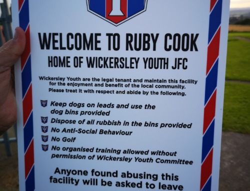 CLUB ANNOUNCEMENT: Wickersley Youth Junior Football Club has secured Ruby Cook Playing Fields Lease